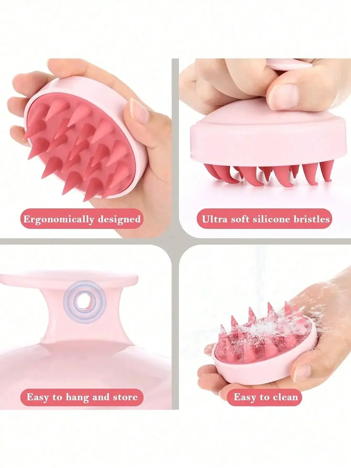 Soft Silicone Scalp Massage Shampoo Brush