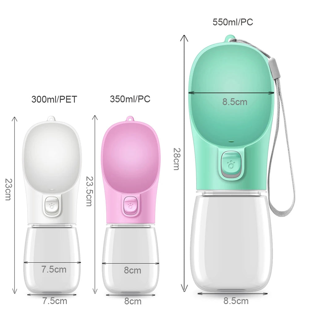 Portable Dog Water Bottle – Leakproof Travel Feeder for Pets