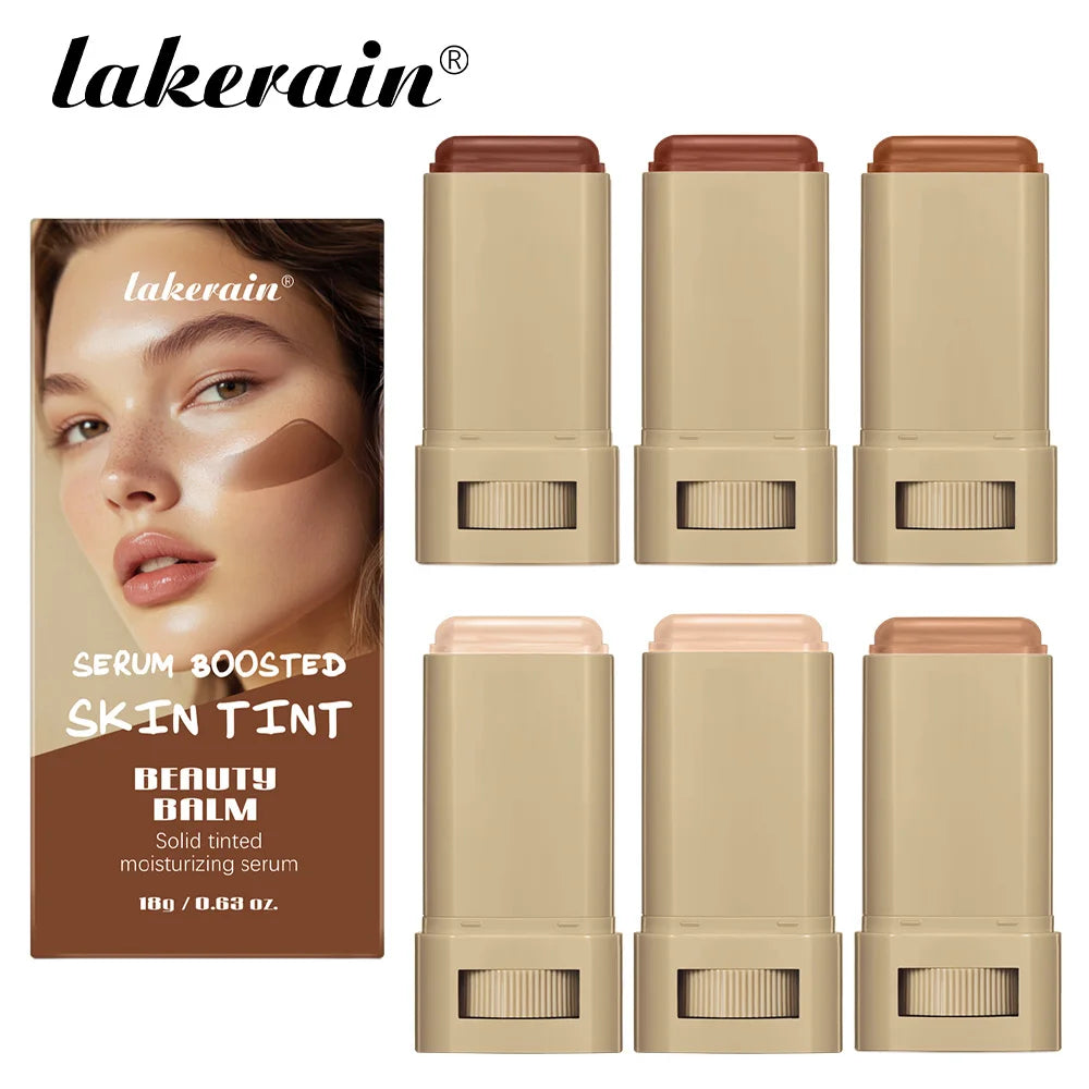 Skin Tint Foundation Stick Moisturizing & Non-Sticky Concealer Base Foundation Boosted Smooth Makeup Stick Woman Cosmetics