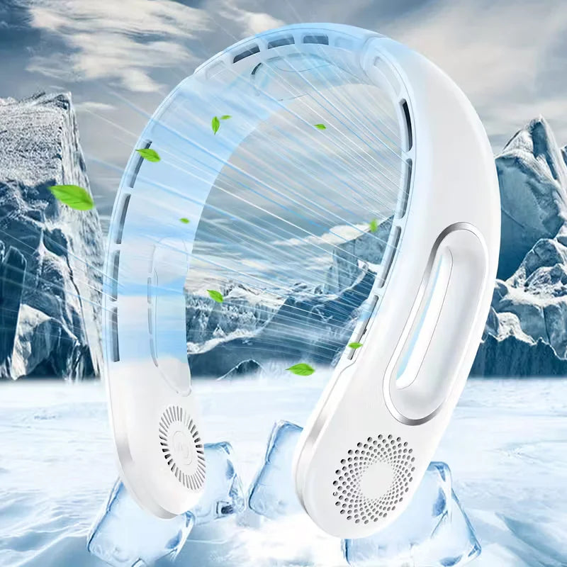 Portable Neck Fan — 360° Bladeless Cooling