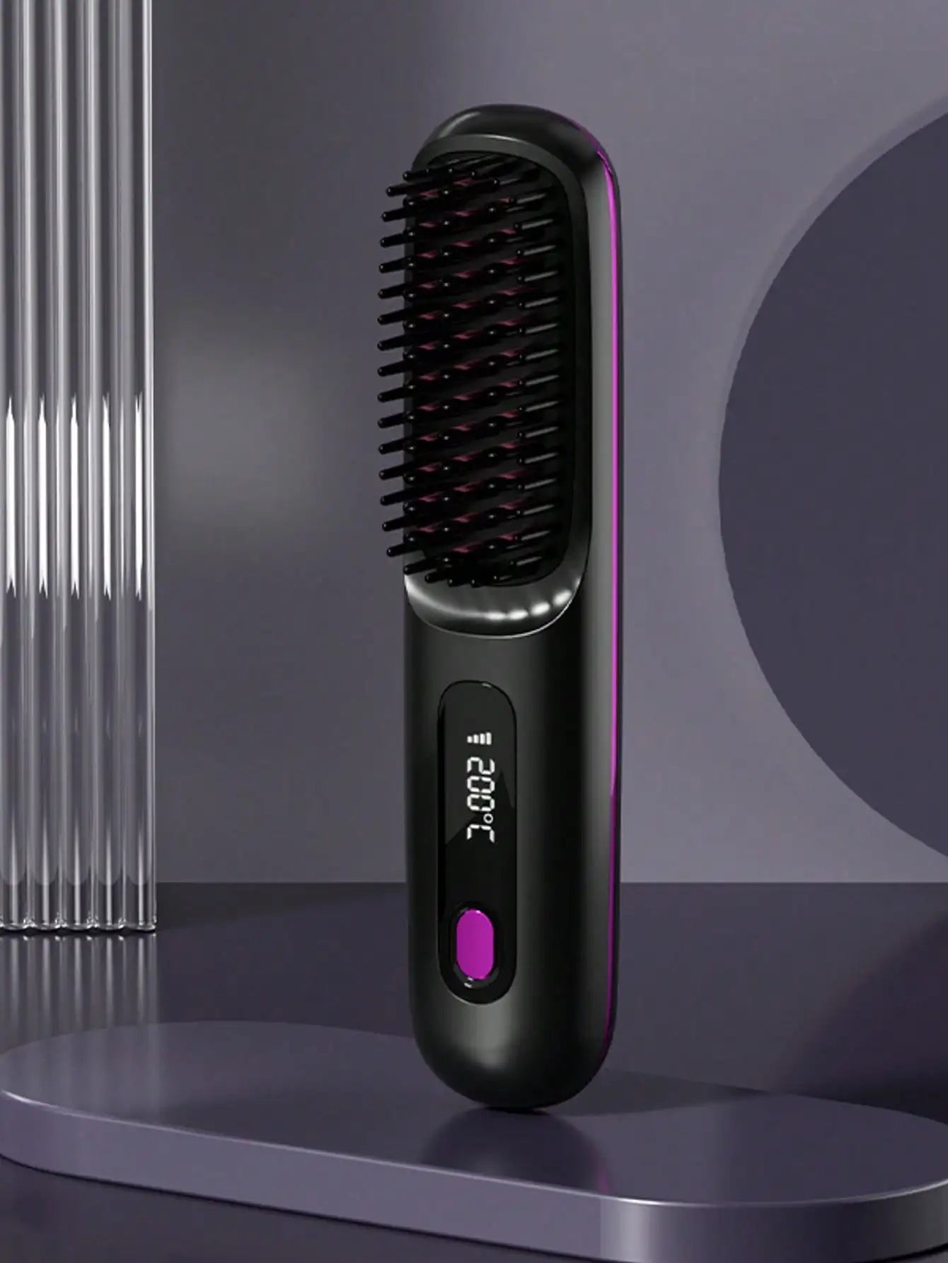 Wireless Negative Ion Hair Straightening Brush
