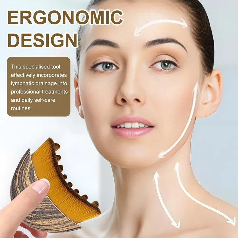 Ergonomic Lymphatic Face Massager Brush for Facial Contour Sculpting Drainage Tool Skin Care & Relaxing Massage
