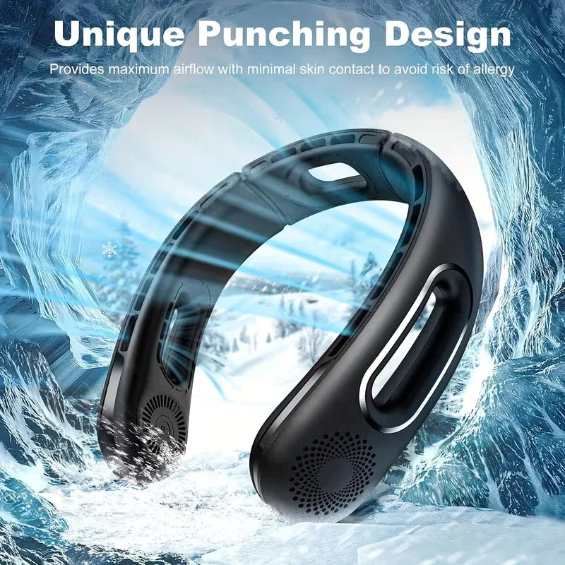 Portable Neck Fan — 360° Bladeless Cooling