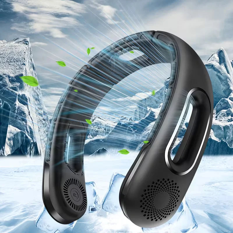 Portable Neck Fan — 360° Bladeless Cooling