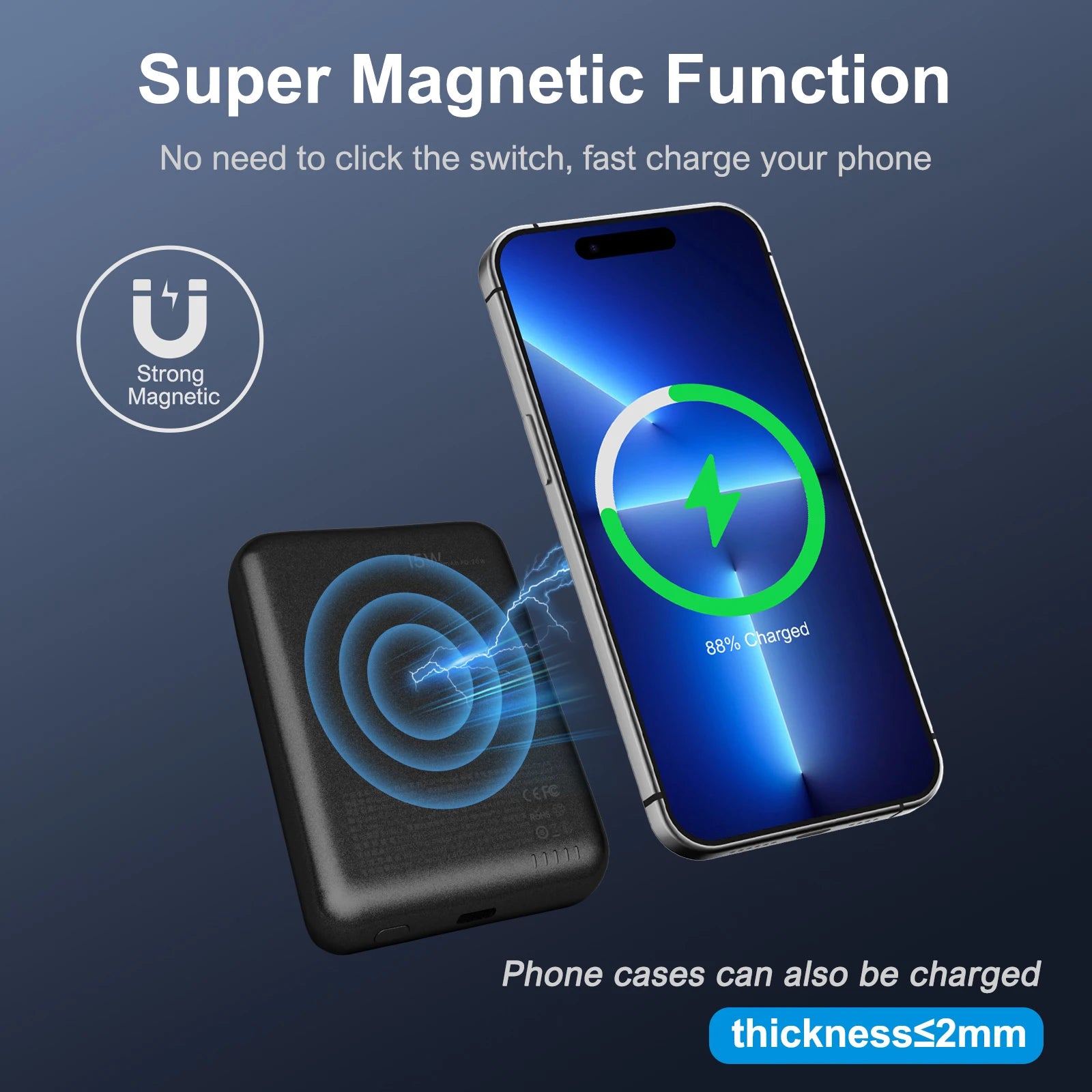 Magnetic Wireless Power Bank 5000mAh