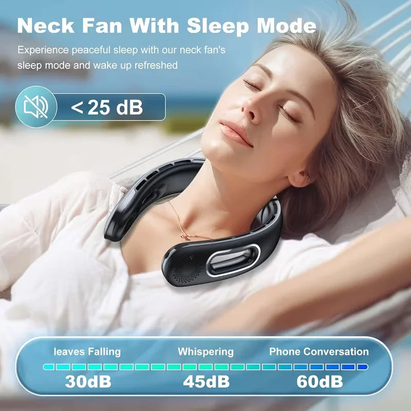 Portable Neck Fan — 360° Bladeless Cooling