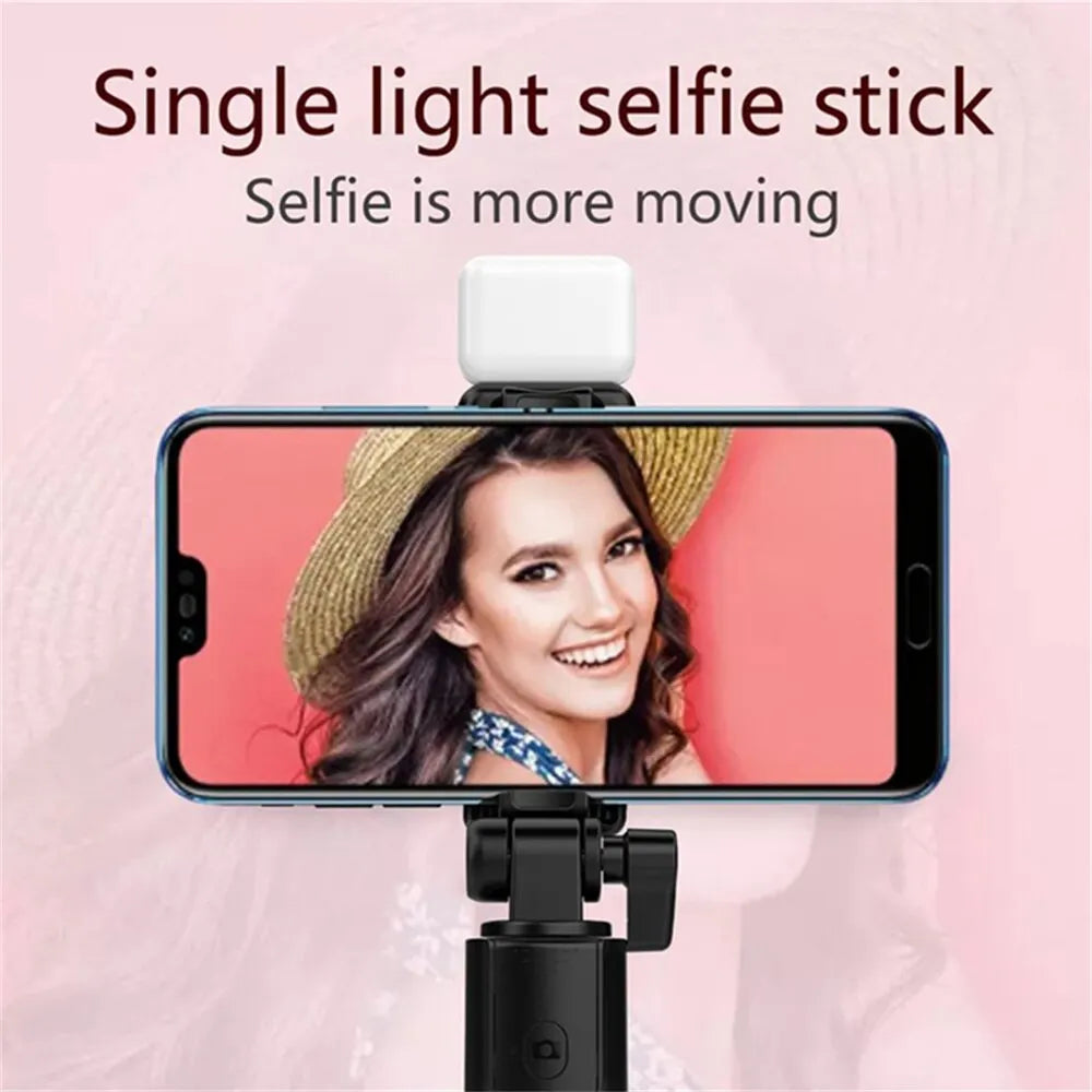 Bluetooth Selfie Stick Tripod with Fill Light & Wireless Remote