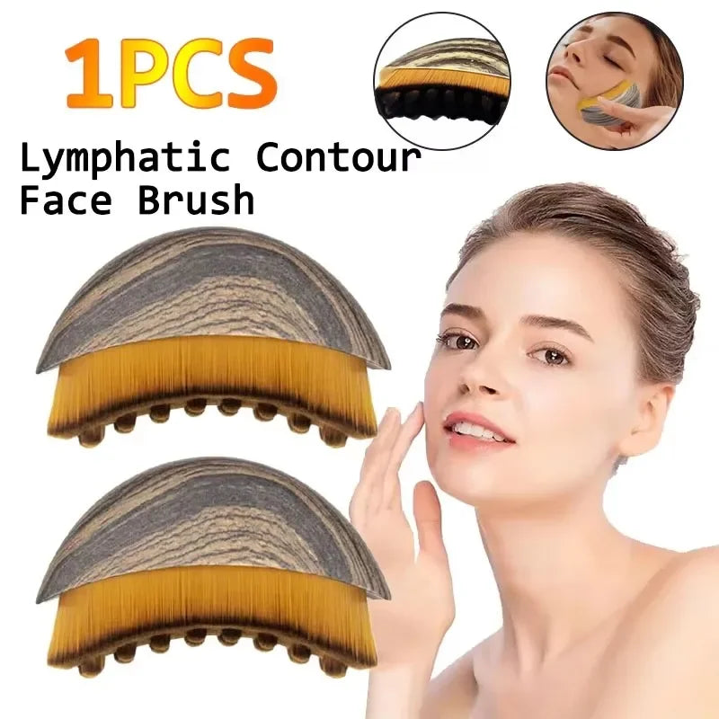 Ergonomic Lymphatic Face Massager Brush for Facial Contour Sculpting Drainage Tool Skin Care & Relaxing Massage