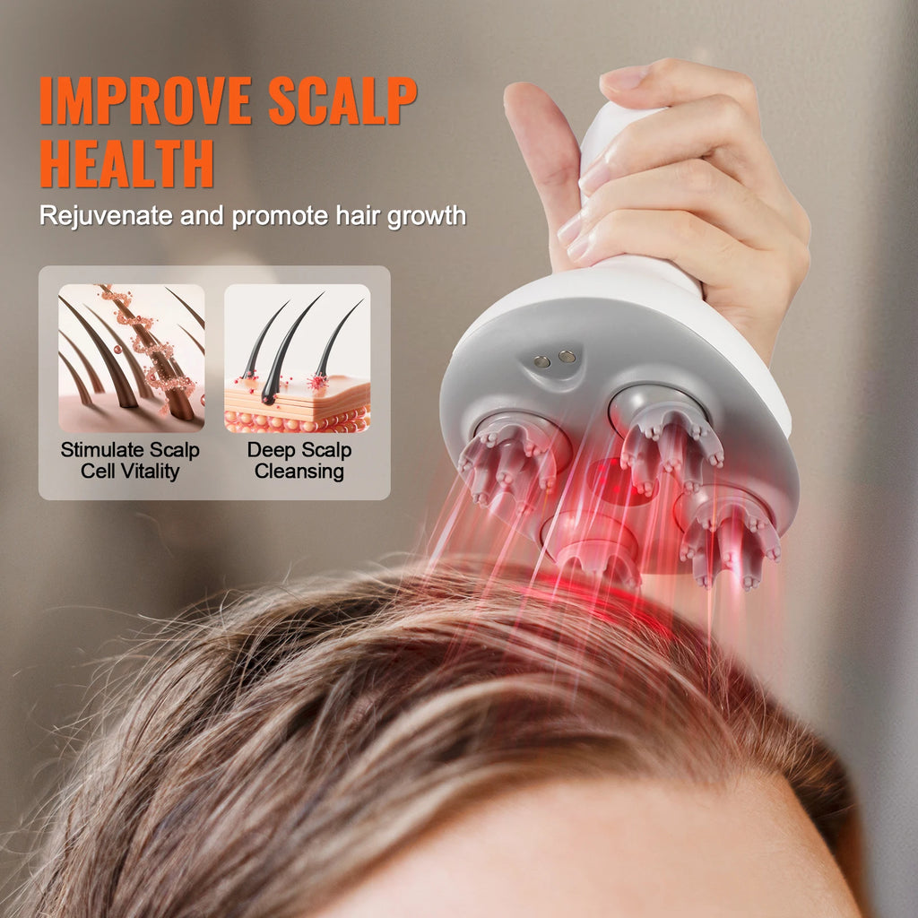 Electric Scalp Massager — 6-Mode Rechargeable