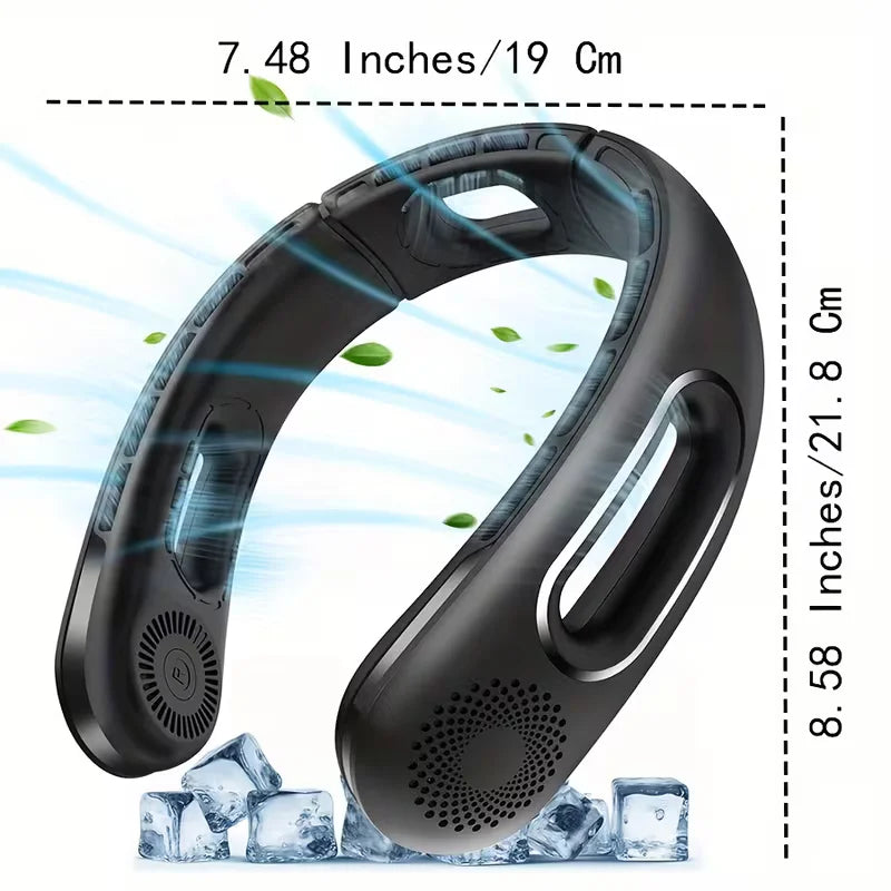 Portable Neck Fan — 360° Bladeless Cooling