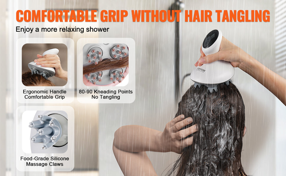 Electric Scalp Massager — 6-Mode Rechargeable