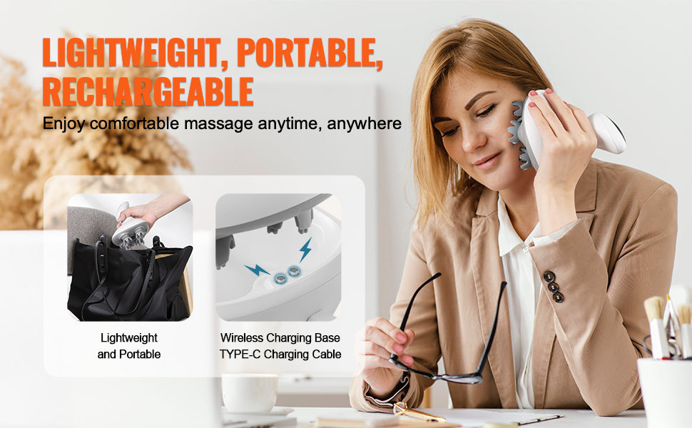 Electric Scalp Massager — 6-Mode Rechargeable